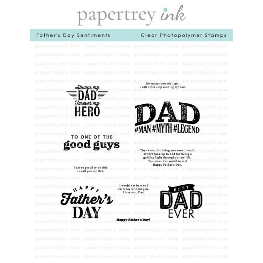 Papertrey Ink Father's Day Sentiments Clear Stamps 1577