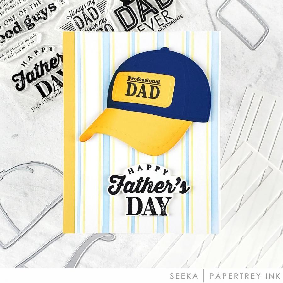 Papertrey Ink Hats Off to Dad Clear Stamps 1578 happy father's day