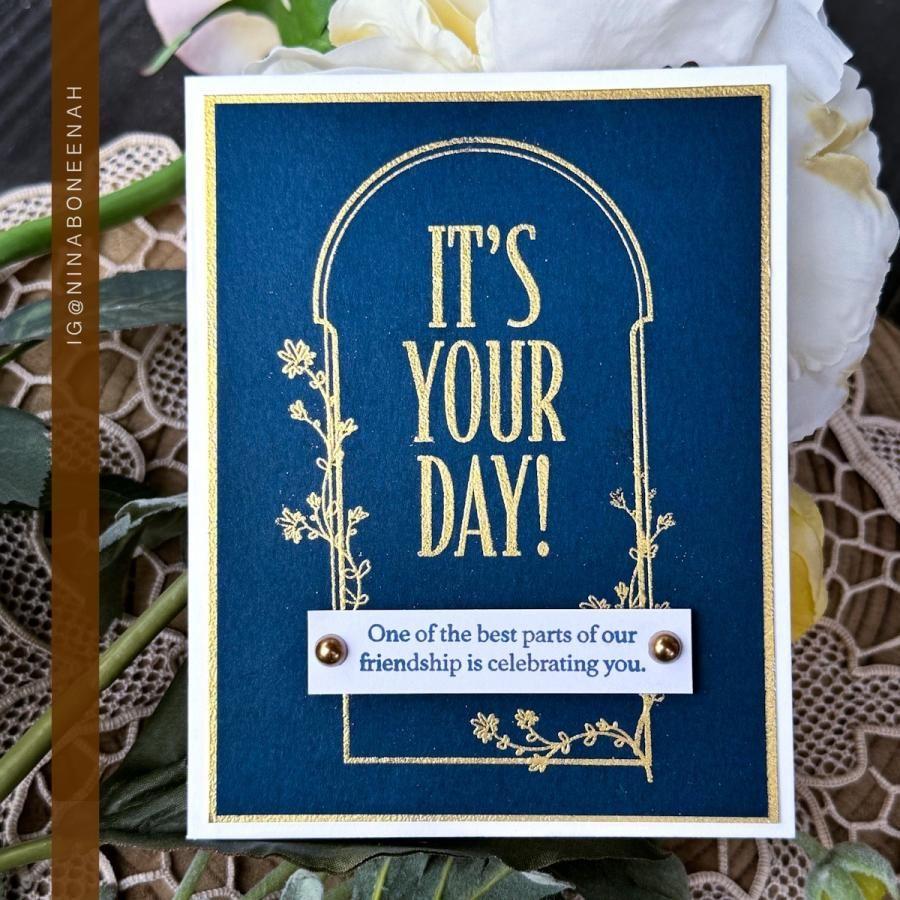 Papertrey Ink Elegant Arch Clear Stamp and Die Set it's your day