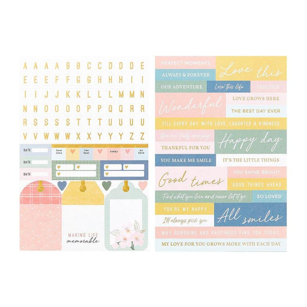 168237 Spellbinders Heartfelt Cardstock Sticker Pack