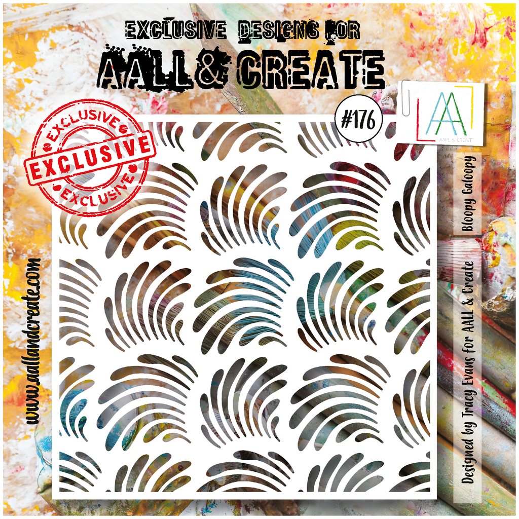 AALL & Create Bloopy Galoopy 6x6 Stencil aal176