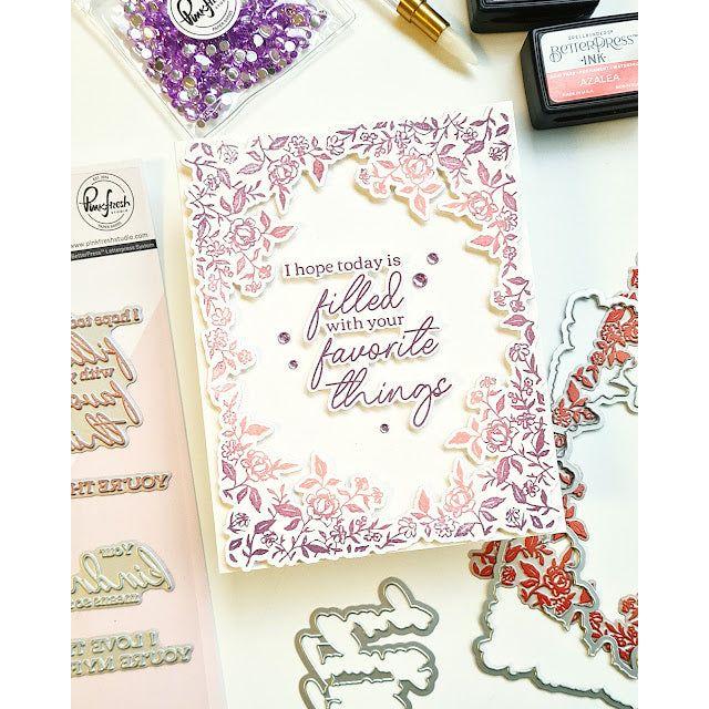 Pinkfresh Studio Fairytale Frame Die 216023 Floral Hope Card | color-code:ALT02