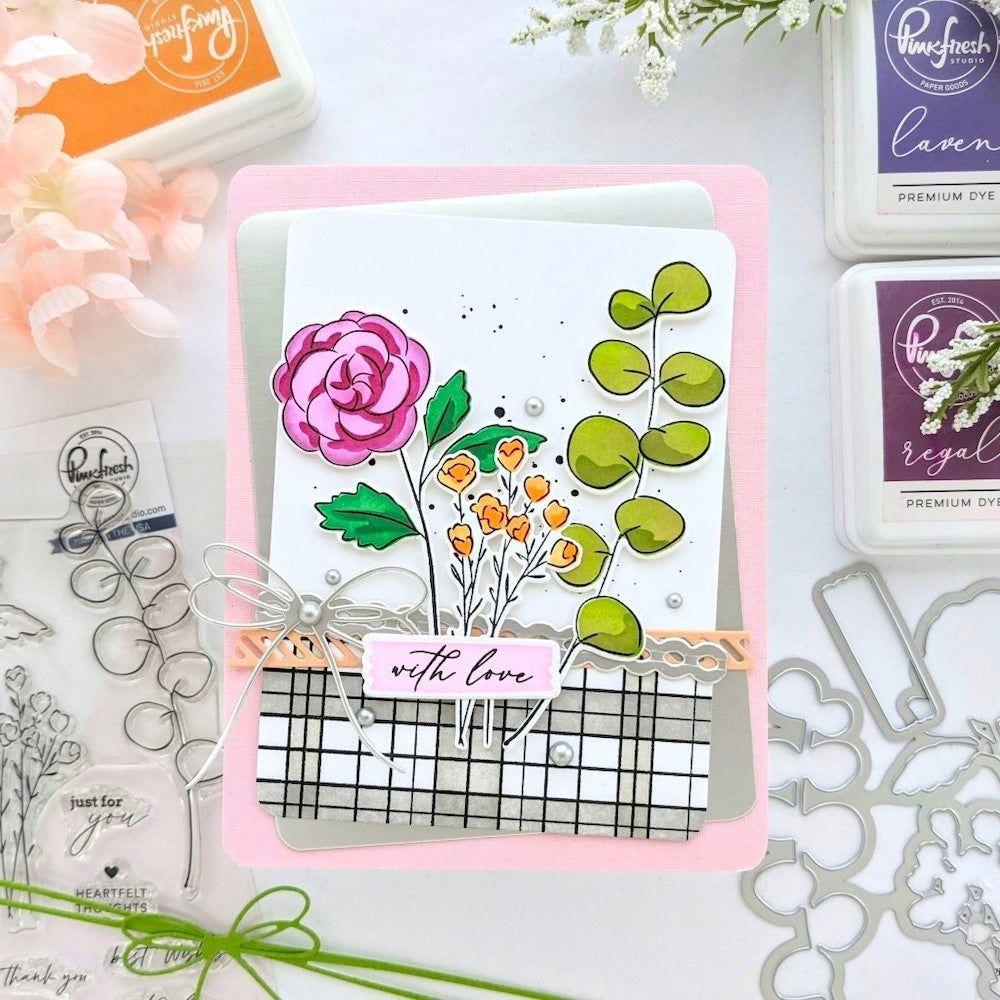 PinkFresh Studio With Love Clear Stamp Set 198523 floral love | color-code:ALT02