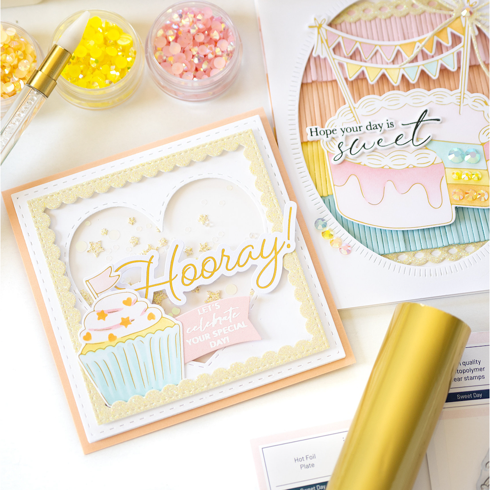 PinkFresh Studio Sweet Day Clear Stamp Set 199223 Cake Cards | color-code:ALT01