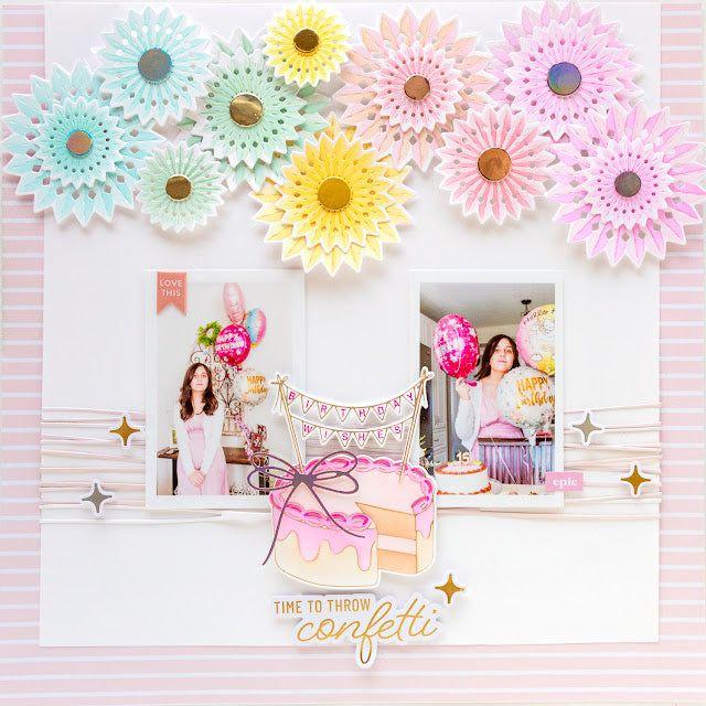 PinkFresh Studio Rosettes Die Set 199823 Confetti  | color-code:ALT01