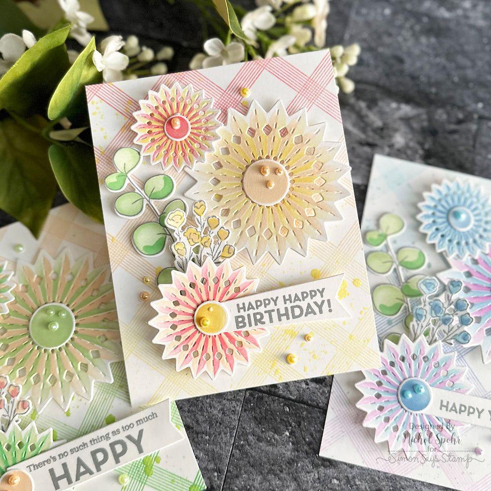 PinkFresh Studio Rosettes Die Set 199823 happy birthday | color-code:ALT02