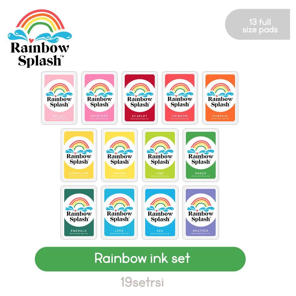 Rainbow Splash Ink Pads Rainbow Pack 19setrsi