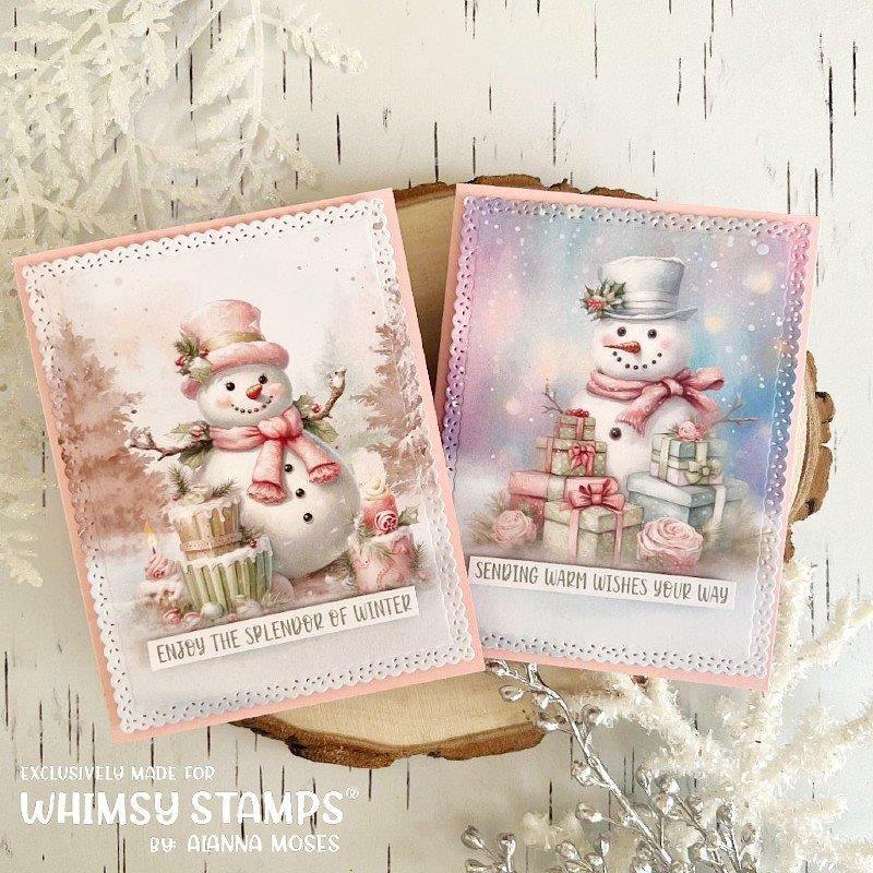 Whimsy Stamps Quick Card Fronts Snowball Friends wsqcf-01 pastel background