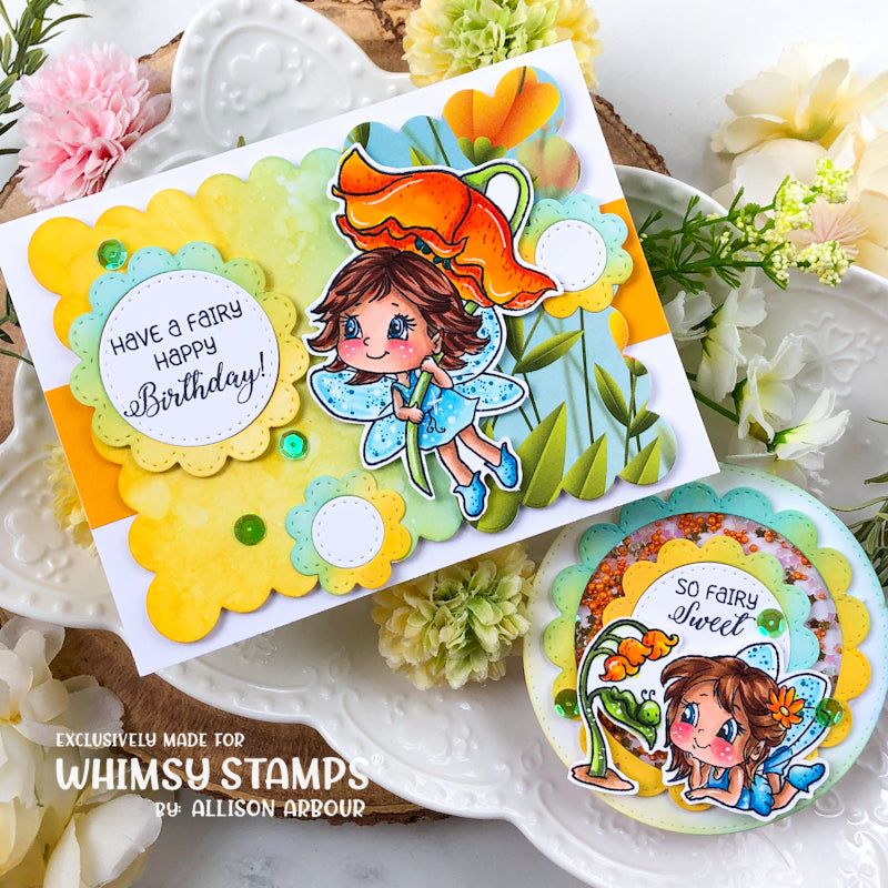 Whimsy Stamps Fairy Wishes Clear Stamps c1229a cute fairies