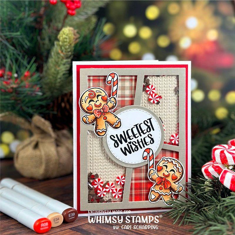 Whimsy Stamps Sweet Gingerbread Couple Clear Stamps khb173a sweet wishes