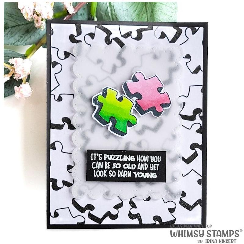 Whimsy Stamps Puzzle It Clear Stamps and Puzzle Pieces Die Set puzzling