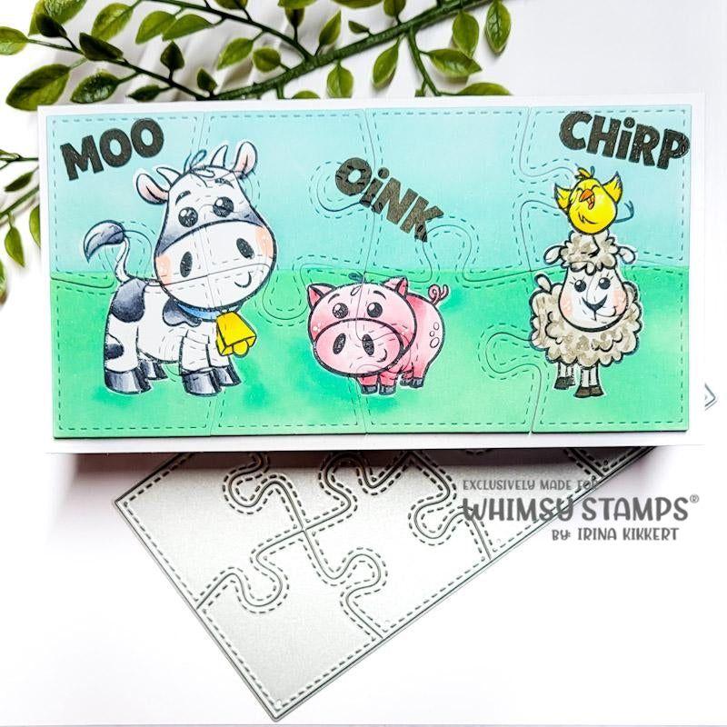 Whimsy Stamps Barnyard Animals Clear Stamps khb215 moo