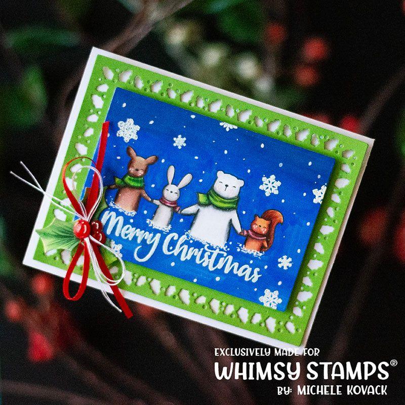 Whimsy Stamps Merry Christmas Around the World Clear Stamps cwsd228a merry christmas