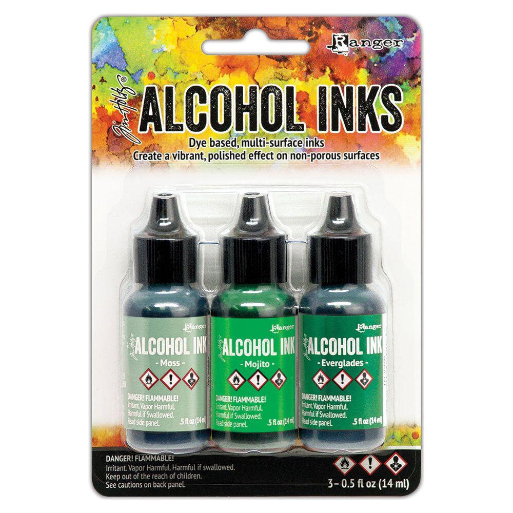 Tim Holtz Alcohol Ink Set Mint And Green Spectrum Ranger tak69652