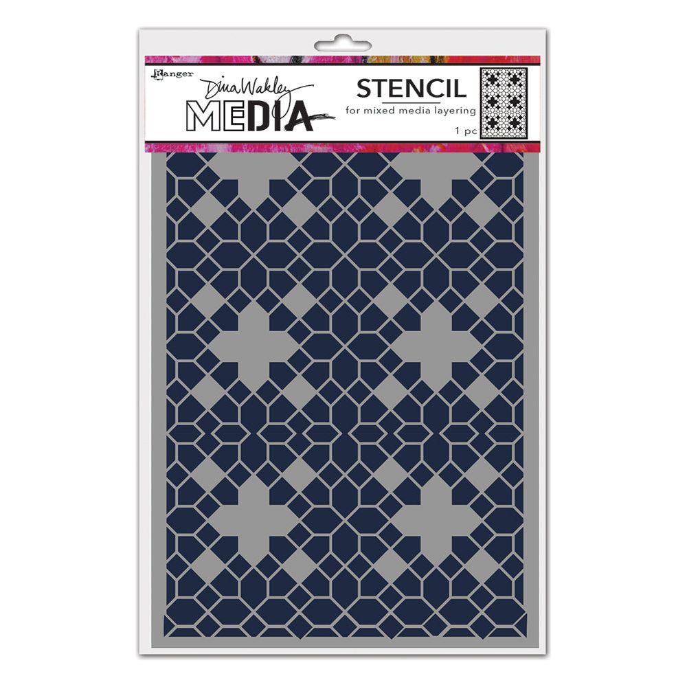 Dina Wakley Floor Pattern Media Stencil Ranger mds81616