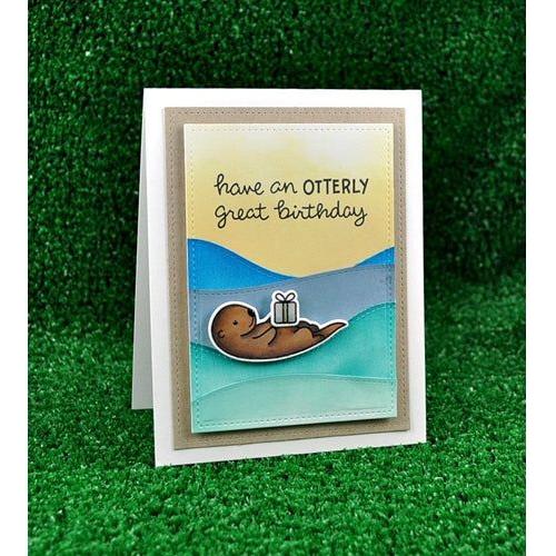 Simon Says Stamp! Lawn Fawn SET LF215Y5 OTTERLY GREAT BIRTHDAY Clear Stamps And Dies