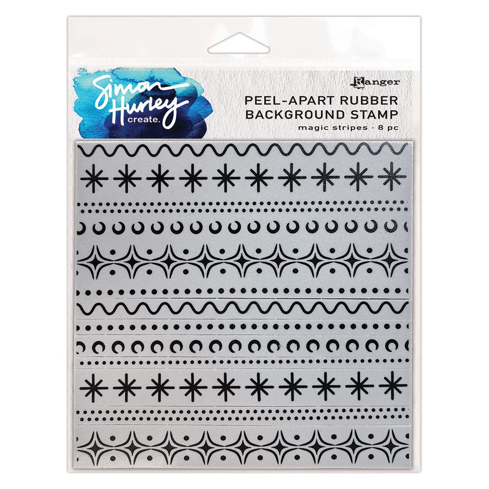 Ranger Simon Hurley Magic Stripes Cling Stamps hur82576