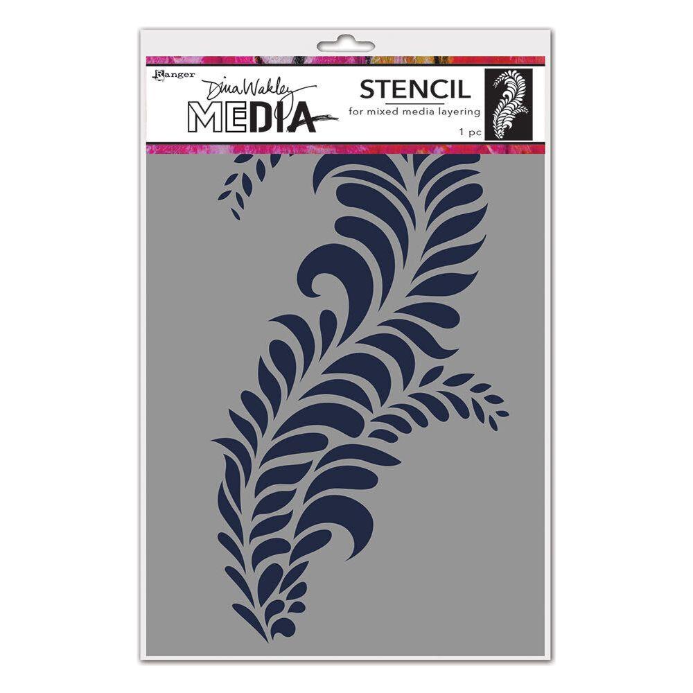 Dina Wakley Giant Flourish Media Stencil mds74564