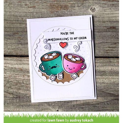 Simon Says Stamp! Lawn Fawn SET THANKS A LATTE Clear Stamps and Dies BLFTAL