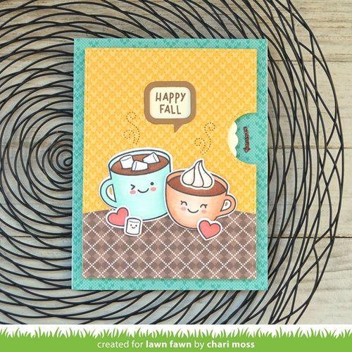 Simon Says Stamp! Lawn Fawn SET THANKS A LATTE Clear Stamps and Dies BLFTAL