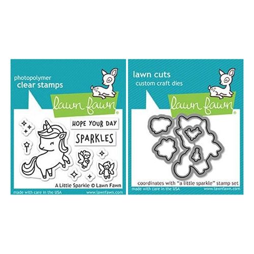 Simon Says Stamp! Lawn Fawn SET A LITTLE SPARKLE Clear Stamps and Dies ZLFALS