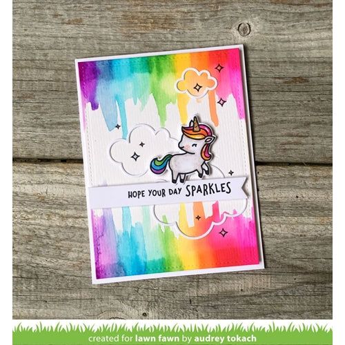 Simon Says Stamp! Lawn Fawn SET A LITTLE SPARKLE Clear Stamps and Dies ZLFALS