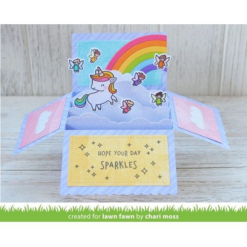 Simon Says Stamp! Lawn Fawn SET A LITTLE SPARKLE Clear Stamps and Dies ZLFALS