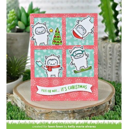 Simon Says Stamp! Lawn Fawn SET YETI OR NOT Clear Stamps and Dies HLFYON