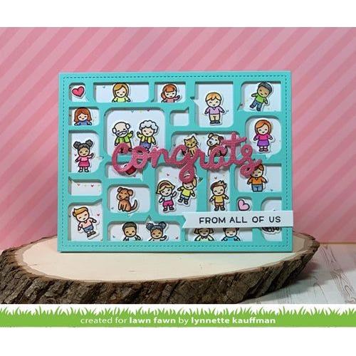 Simon Says Stamp! Lawn Fawn SET TINY FRIENDS Clear Stamps and Dies lftf