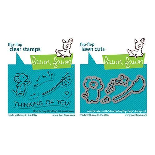 Simon Says Stamp! Lawn Fawn SET DANDY DAY FLIP-FLOP Clear Stamps and Dies lfddff