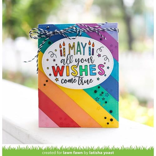 Simon Says Stamp! Lawn Fawn SET GIANT BIRTHDAY MESSAGES Clear Stamps and Dies lfgbm