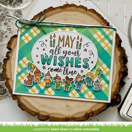 Simon Says Stamp! Lawn Fawn SET GIANT BIRTHDAY MESSAGES Clear Stamps and Dies lfgbm