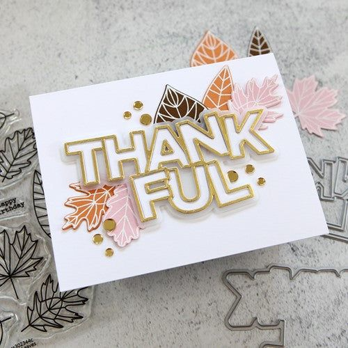 CZ Design Stamps and Dies Chunky Thankful set833ct Stamptember Thankful Card