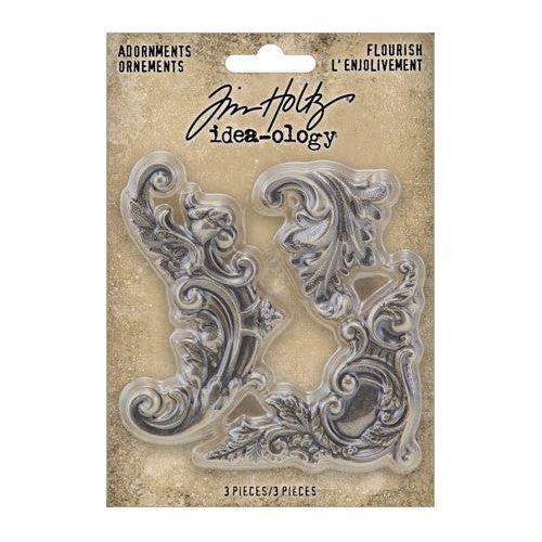 Simon Says Stamp! Tim Holtz Idea-ology ADORNMENTS FLOURISH th94231