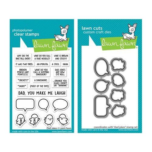 Simon Says Stamp! Lawn Fawn SET DAD JOKES Clear Stamps and Dies m2lfdj