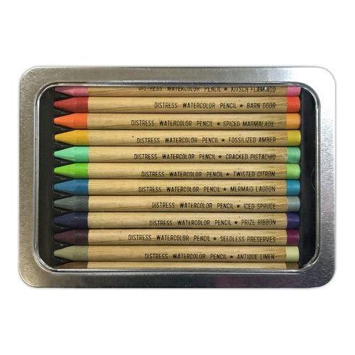 Tim Holtz Distress Watercolor Pencils Set 2 And Pencil Sharpener Bundle unpackaged