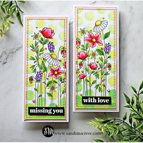 Simon Says Stamp! Simon Says Stamps and Stencils FLORAL GARDEN set595fg Hugs