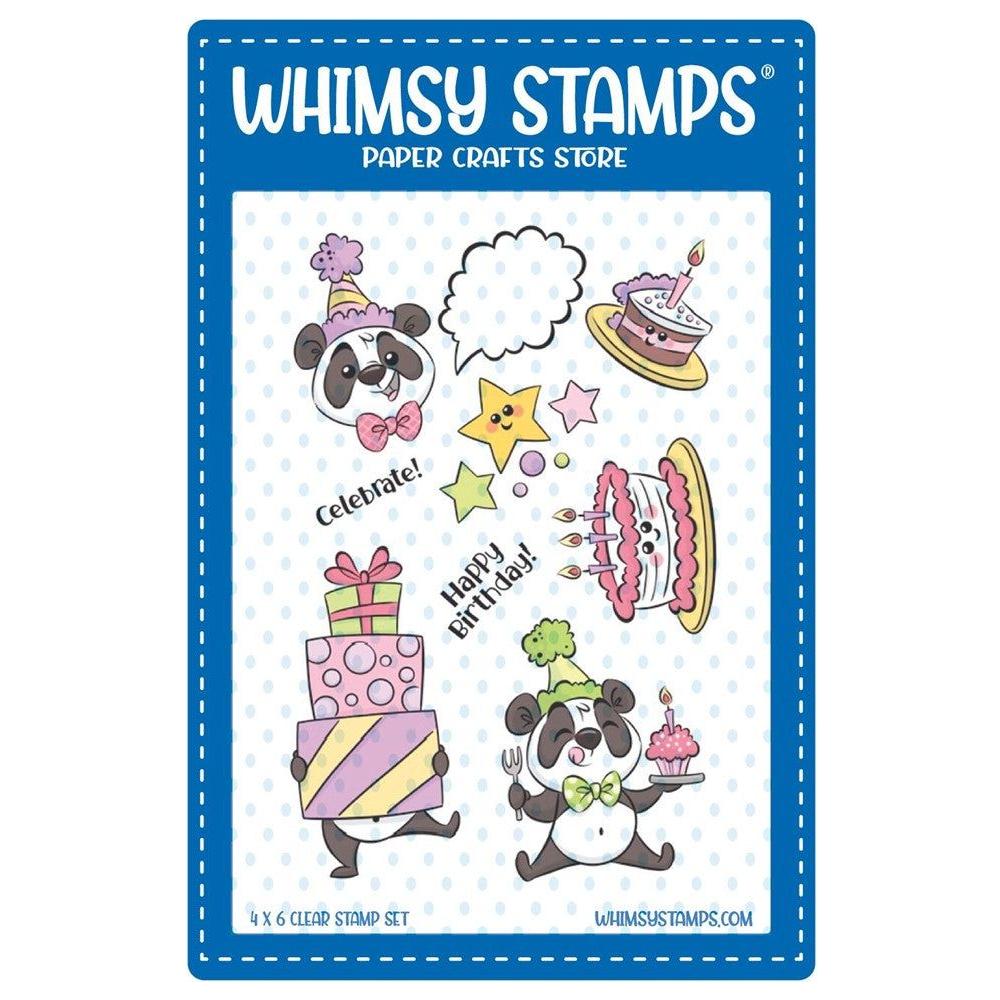 Whimsy Stamps Panda Party Clear Stamps KHB189a