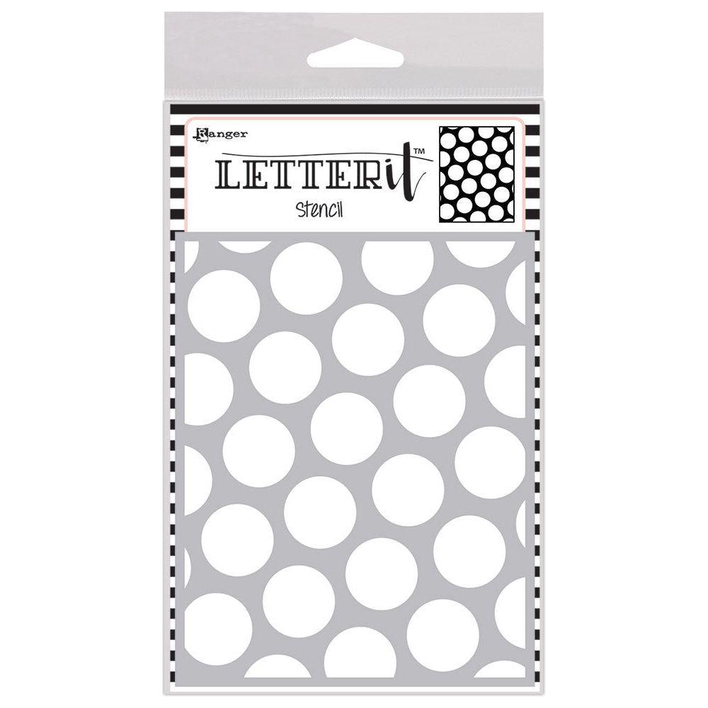 Ranger Polka Dotting Letter It Stencil let67306