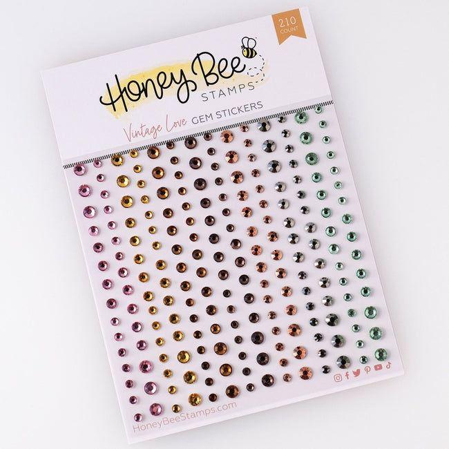 Honey Bee Vintage Love Gem Stickers hbgs-046