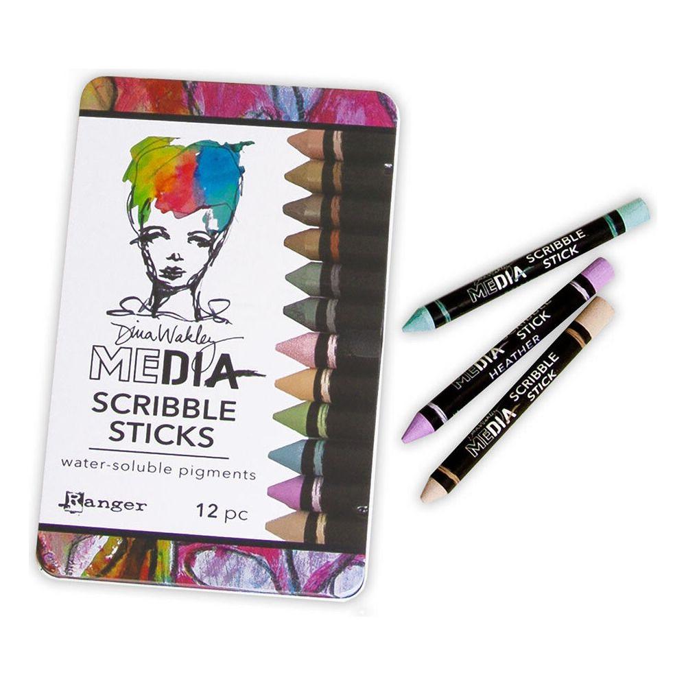 Dina Wakley Ranger Scribble Sticks 3 Media mda65944 Detailed Product View