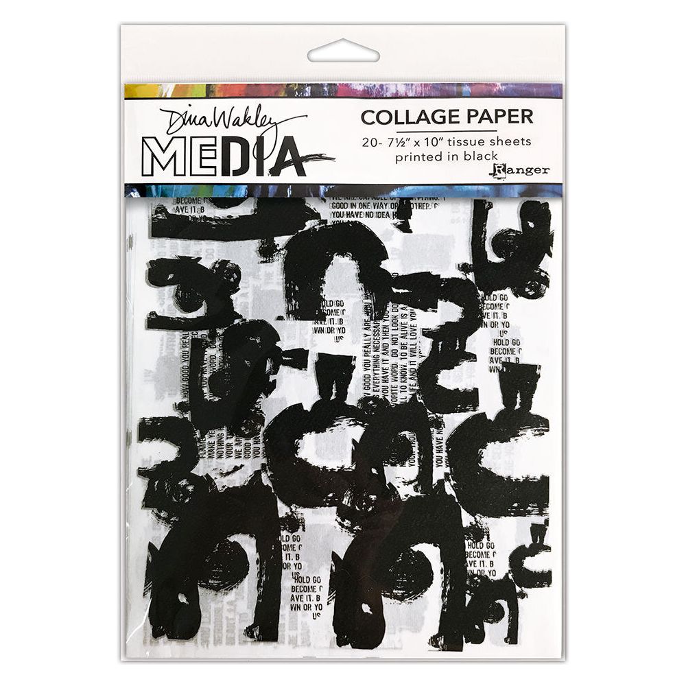 Ranger Dina Wakley Media Painted Marks Collage Tissue mda77879