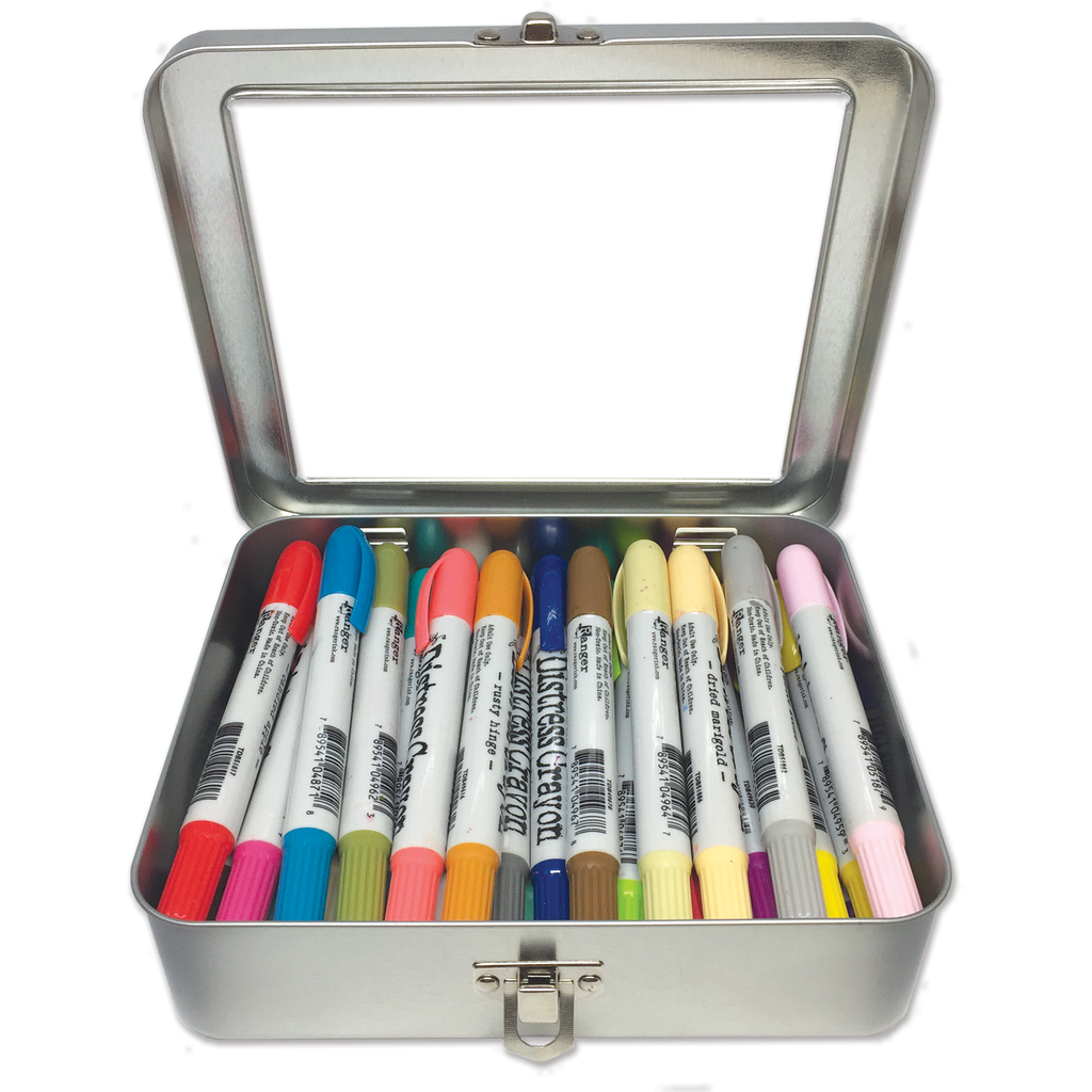 Tim Holtz Distress Storage Tin Fits Crayons Pencils And More TDA56485 Detailed Secondary Image