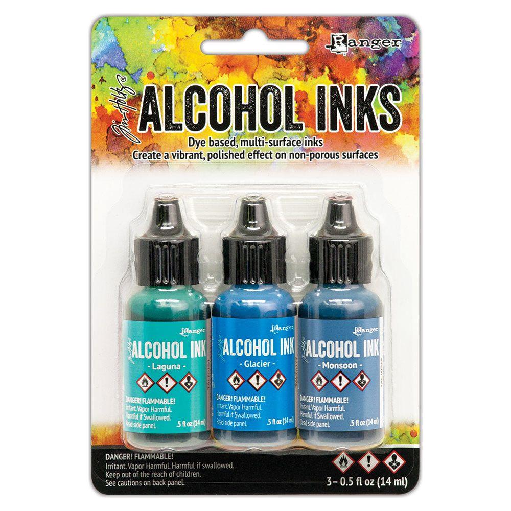 Tim Holtz Alcohol Ink Set Teal And Blue Spectrum Ranger tak69669