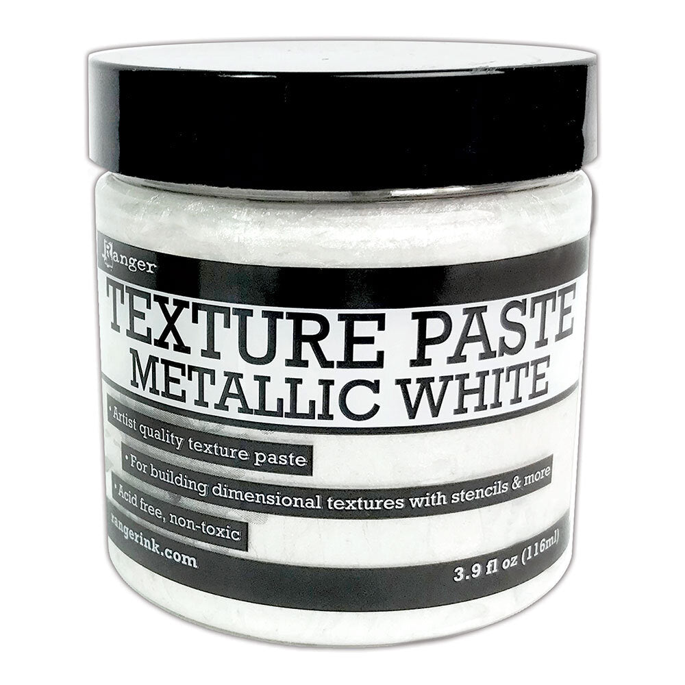 Ranger Metallic White Texture Paste ink76919