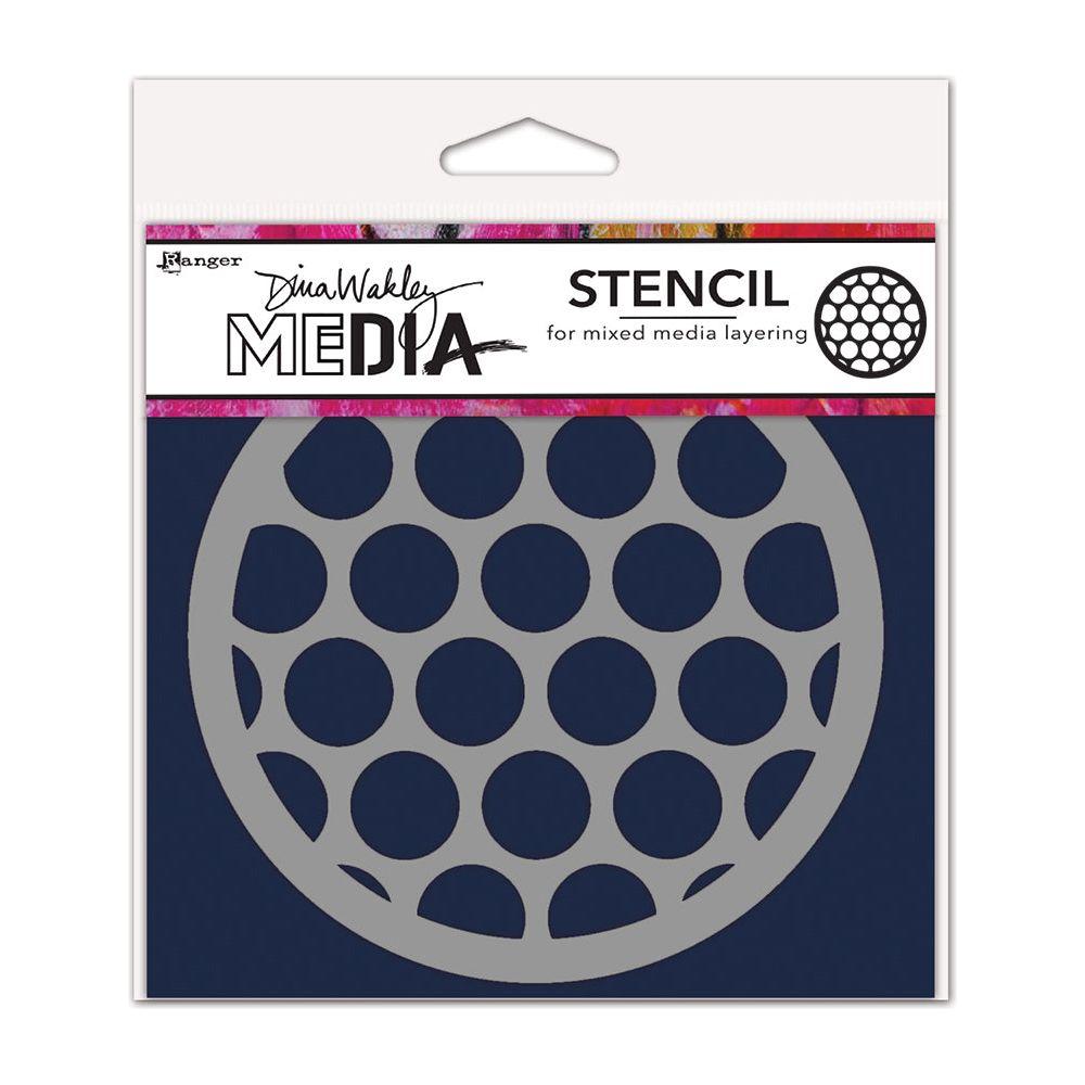 Dina Wakley Ranger Big Circles Coaster Media Stencil mds84914