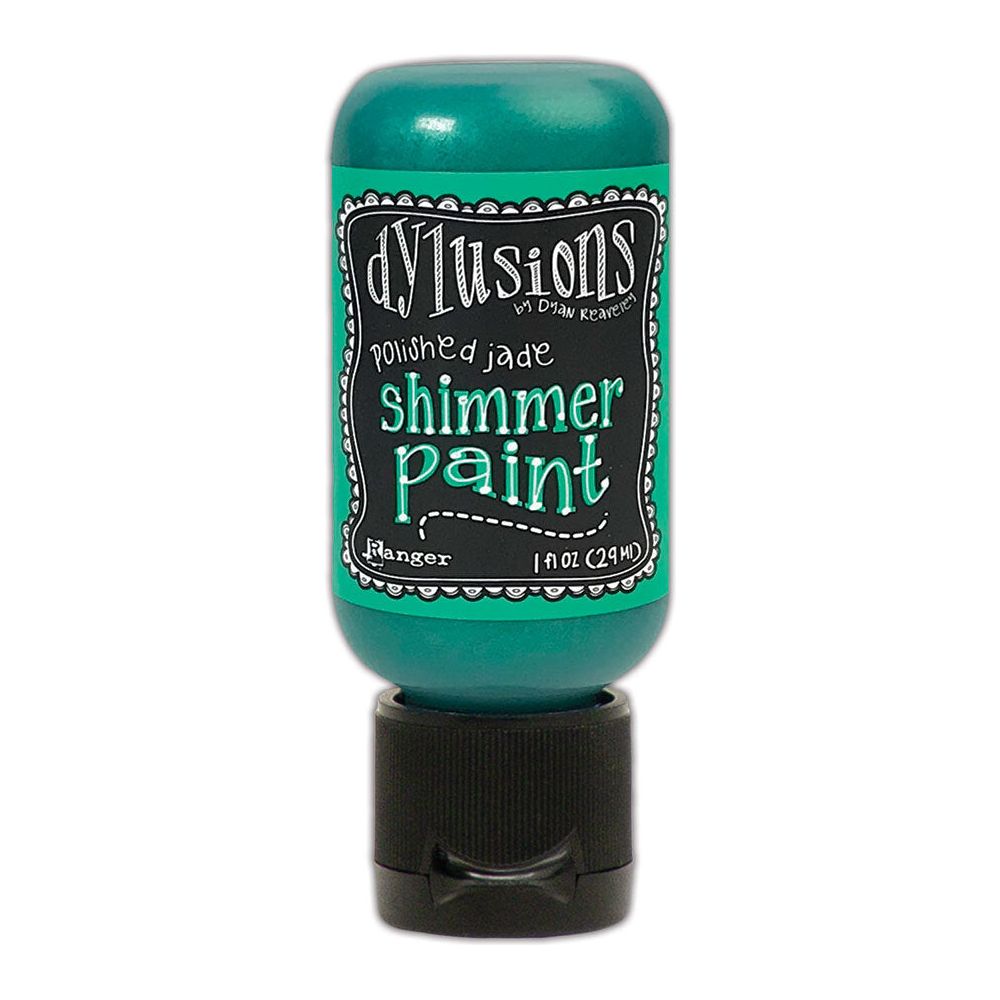 Ranger Dylusions 1oz Polished Jade Shimmer Paint dyu74441*