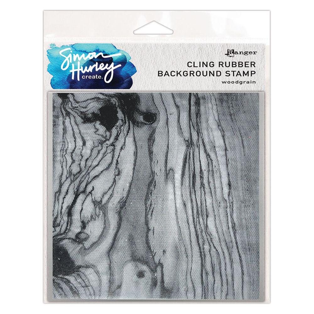 Ranger Simon Hurley Woodgrain Cling Stamps hur82583