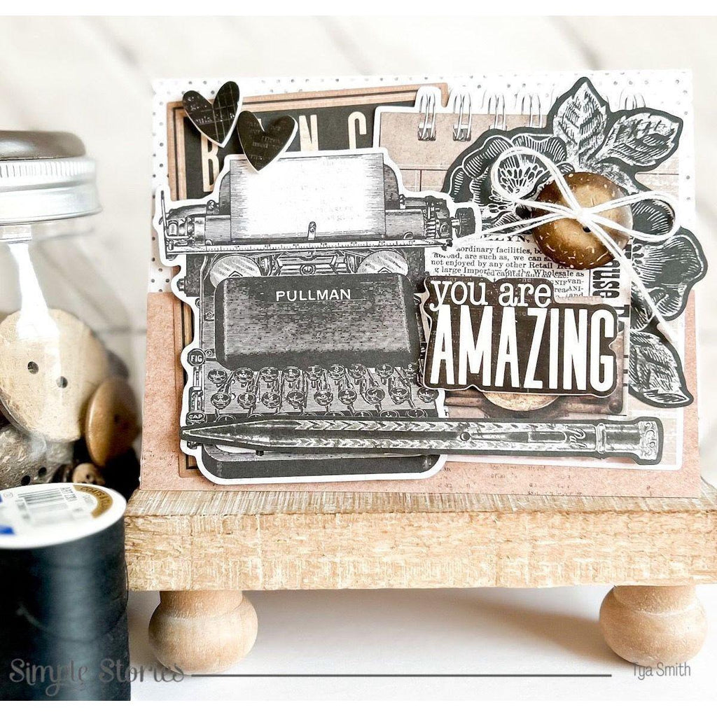 Simple Stories Vintage Essentials Captured Bits And Pieces 20417 Antique Vibes Card