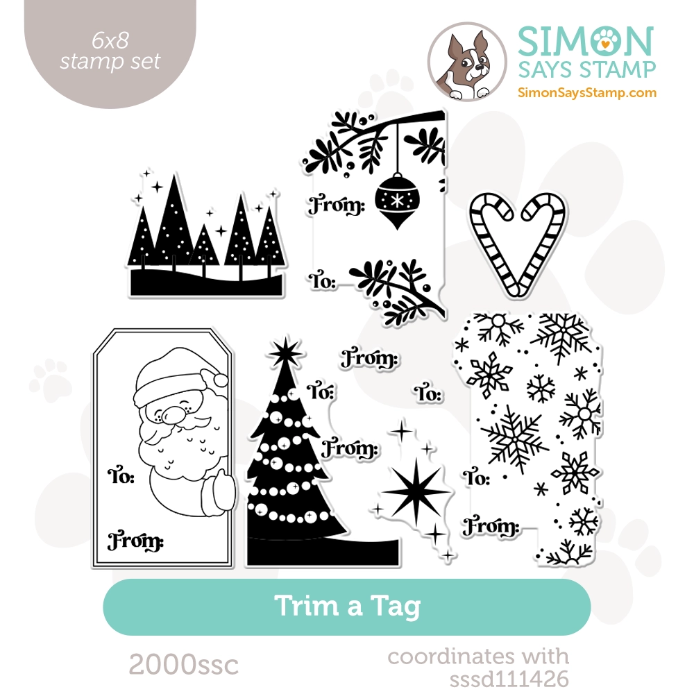 Santa Tags Clear Stamps